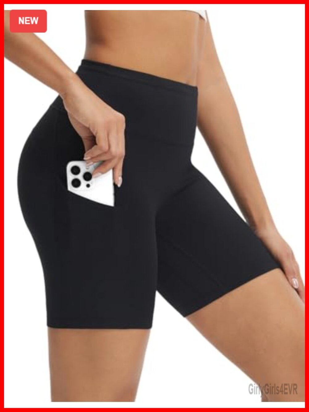 Baleaf Crossover Biker Shorts High Waisted Yoga Shorts with Pockets Compression